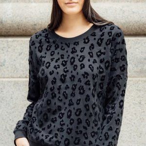 Flocked Leopard  Top
